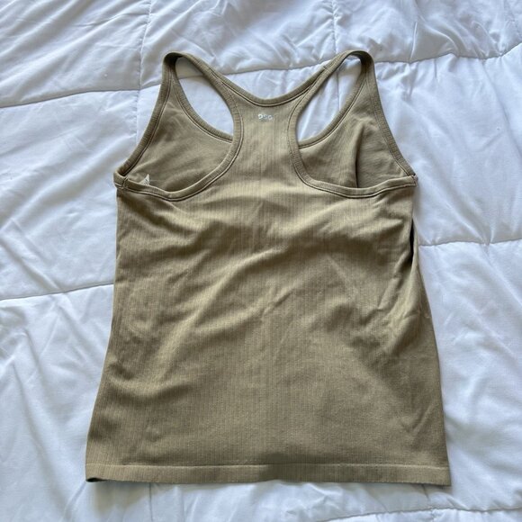 DSG Performance Womens Size XL Seamless Support Tank Top Tan Beige Built In Bra - Picture 4 of 7